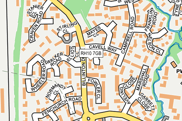 RH10 7GB map - OS OpenMap – Local (Ordnance Survey)