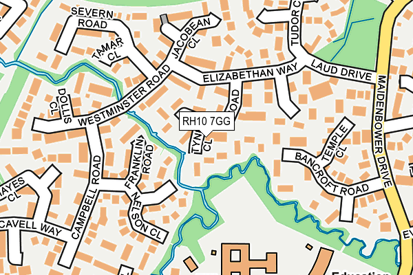 RH10 7GG map - OS OpenMap – Local (Ordnance Survey)