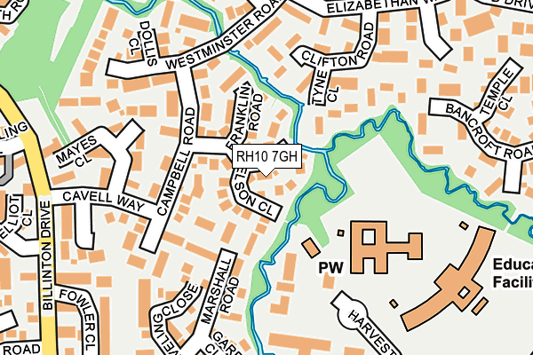 RH10 7GH map - OS OpenMap – Local (Ordnance Survey)