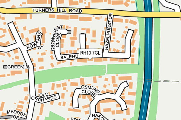 RH10 7GL map - OS OpenMap – Local (Ordnance Survey)