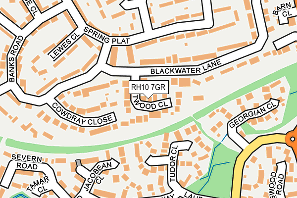 RH10 7GR map - OS OpenMap – Local (Ordnance Survey)