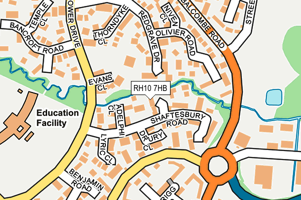 RH10 7HB map - OS OpenMap – Local (Ordnance Survey)