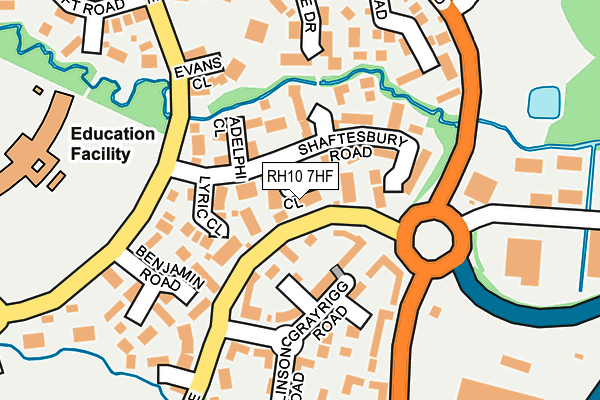 RH10 7HF map - OS OpenMap – Local (Ordnance Survey)