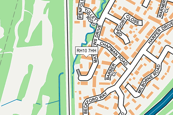 RH10 7HH map - OS OpenMap – Local (Ordnance Survey)