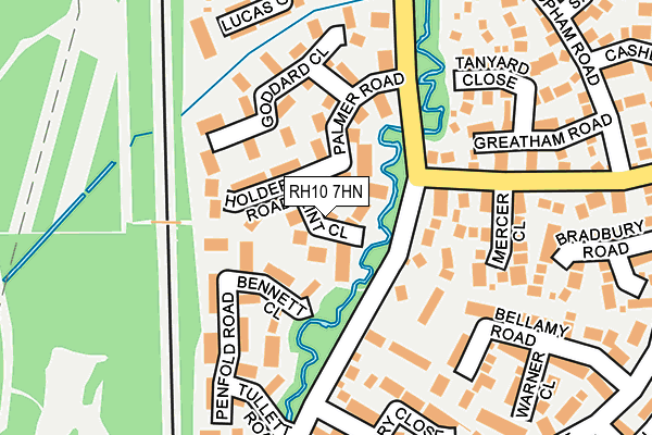 RH10 7HN map - OS OpenMap – Local (Ordnance Survey)