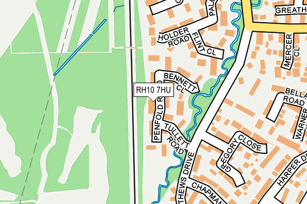 RH10 7HU map - OS OpenMap – Local (Ordnance Survey)