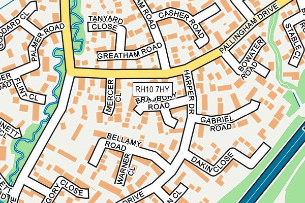 RH10 7HY map - OS OpenMap – Local (Ordnance Survey)