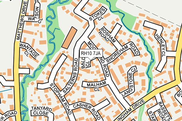 RH10 7JA map - OS OpenMap – Local (Ordnance Survey)