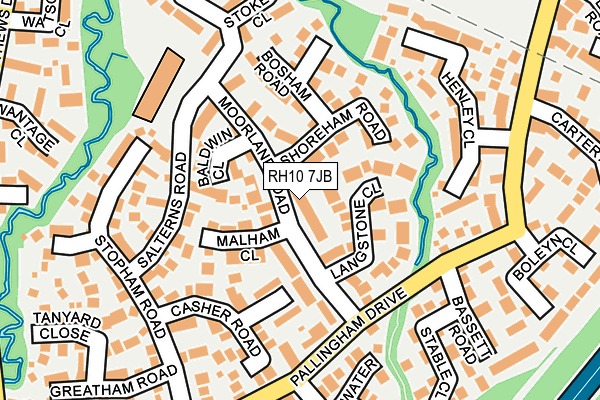 RH10 7JB map - OS OpenMap – Local (Ordnance Survey)