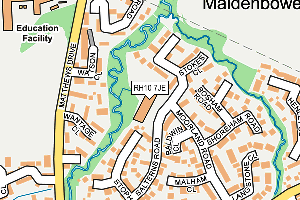 RH10 7JE map - OS OpenMap – Local (Ordnance Survey)