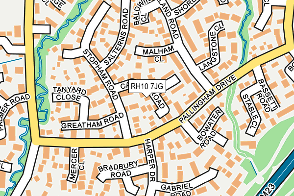 RH10 7JG map - OS OpenMap – Local (Ordnance Survey)