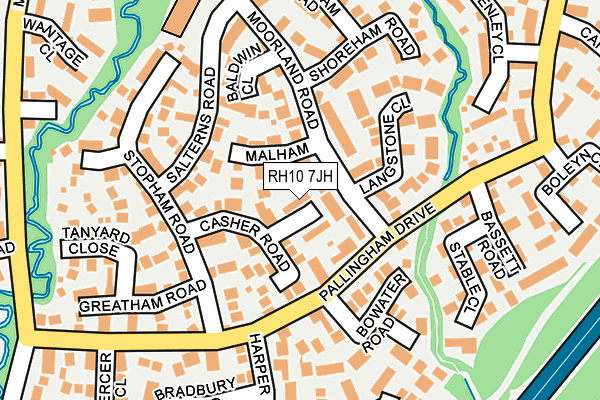 RH10 7JH map - OS OpenMap – Local (Ordnance Survey)