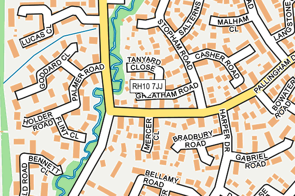 RH10 7JJ map - OS OpenMap – Local (Ordnance Survey)