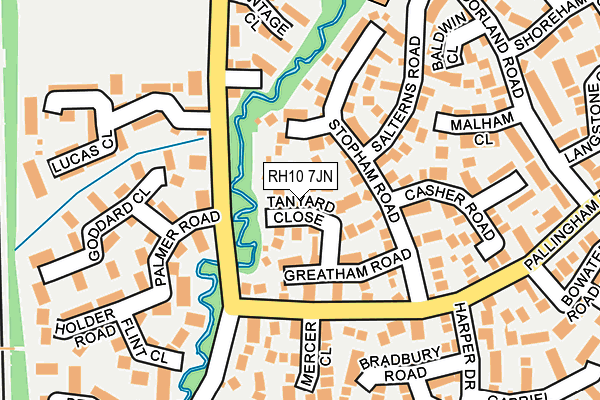 RH10 7JN map - OS OpenMap – Local (Ordnance Survey)
