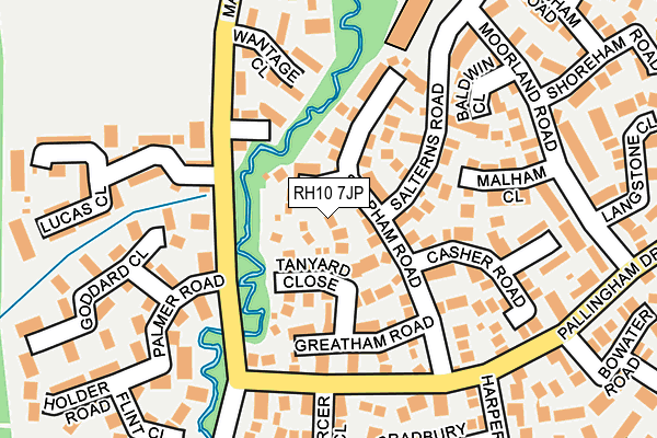 RH10 7JP map - OS OpenMap – Local (Ordnance Survey)