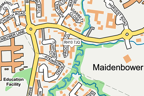 RH10 7JQ map - OS OpenMap – Local (Ordnance Survey)