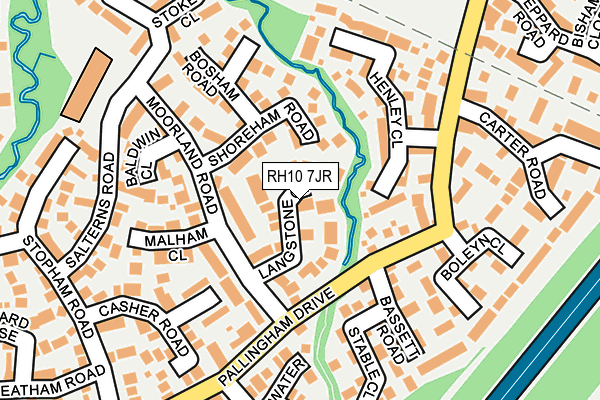 RH10 7JR map - OS OpenMap – Local (Ordnance Survey)