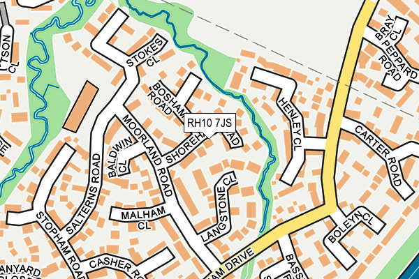 RH10 7JS map - OS OpenMap – Local (Ordnance Survey)