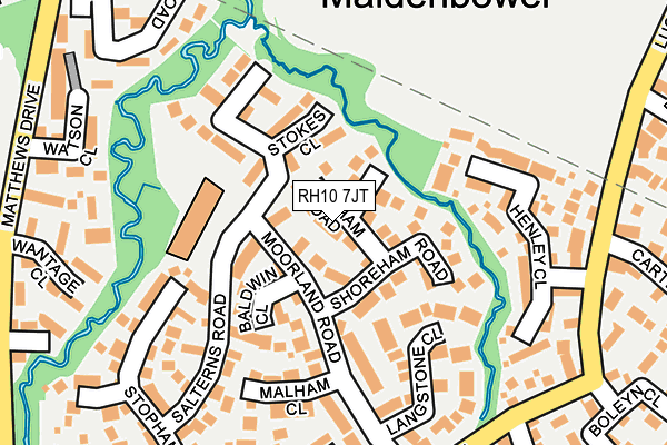 RH10 7JT map - OS OpenMap – Local (Ordnance Survey)
