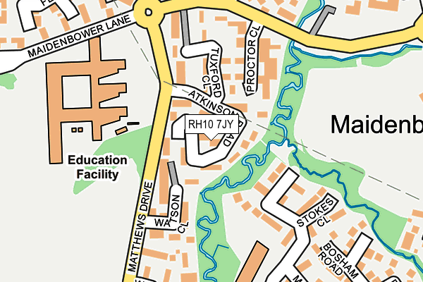 RH10 7JY map - OS OpenMap – Local (Ordnance Survey)