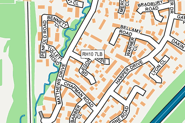 RH10 7LB map - OS OpenMap – Local (Ordnance Survey)