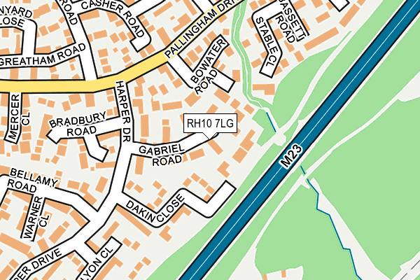 RH10 7LG map - OS OpenMap – Local (Ordnance Survey)