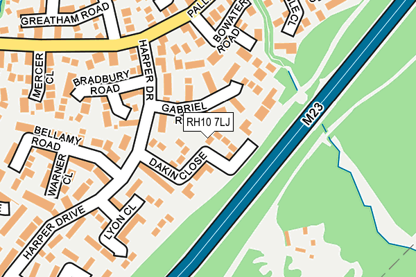 RH10 7LJ map - OS OpenMap – Local (Ordnance Survey)