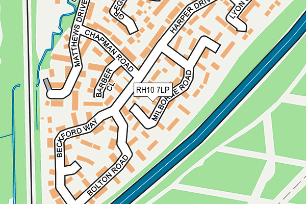 RH10 7LP map - OS OpenMap – Local (Ordnance Survey)