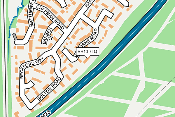 RH10 7LQ map - OS OpenMap – Local (Ordnance Survey)