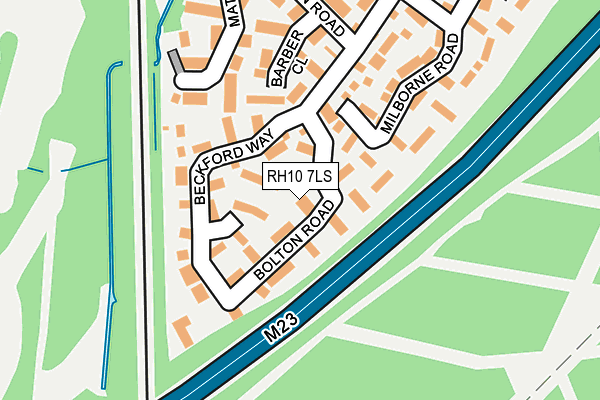 RH10 7LS map - OS OpenMap – Local (Ordnance Survey)