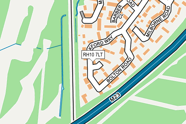 RH10 7LT map - OS OpenMap – Local (Ordnance Survey)