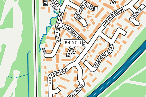 RH10 7LU map - OS OpenMap – Local (Ordnance Survey)