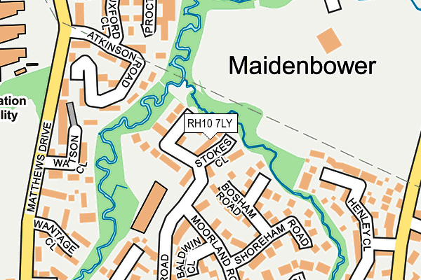 RH10 7LY map - OS OpenMap – Local (Ordnance Survey)