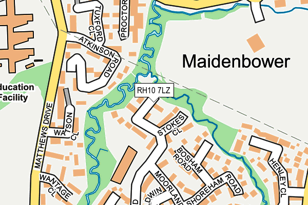 RH10 7LZ map - OS OpenMap – Local (Ordnance Survey)