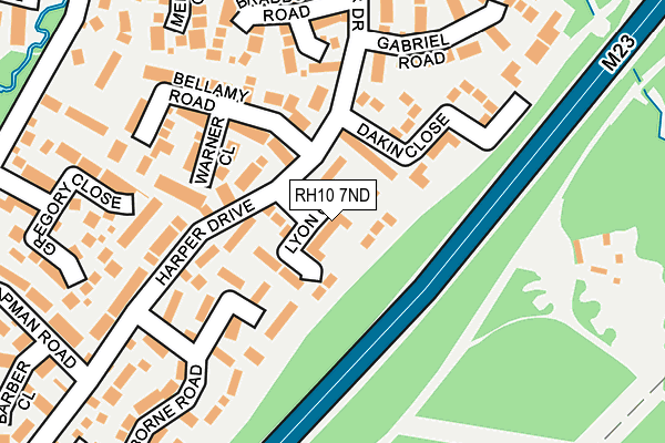 RH10 7ND map - OS OpenMap – Local (Ordnance Survey)