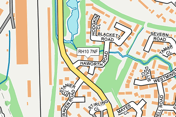 RH10 7NF map - OS OpenMap – Local (Ordnance Survey)