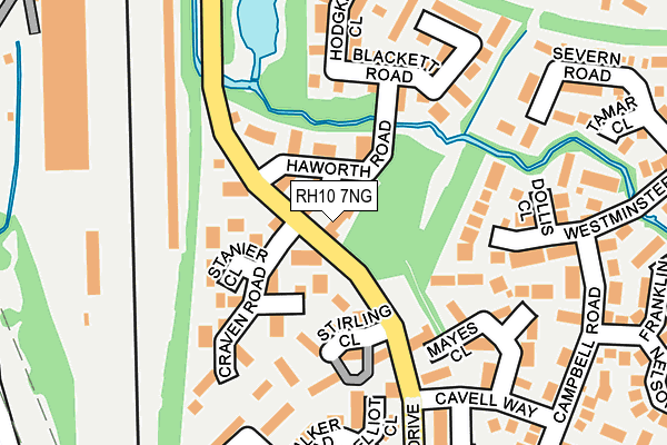 RH10 7NG map - OS OpenMap – Local (Ordnance Survey)
