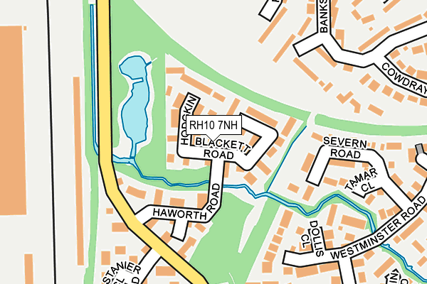 RH10 7NH map - OS OpenMap – Local (Ordnance Survey)