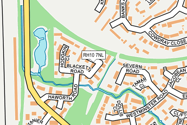 RH10 7NL map - OS OpenMap – Local (Ordnance Survey)