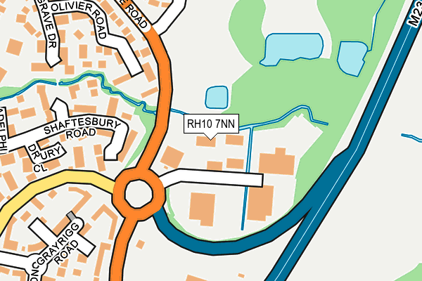 RH10 7NN map - OS OpenMap – Local (Ordnance Survey)