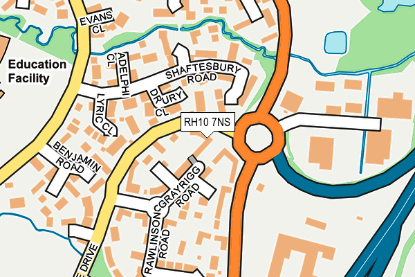 RH10 7NS map - OS OpenMap – Local (Ordnance Survey)