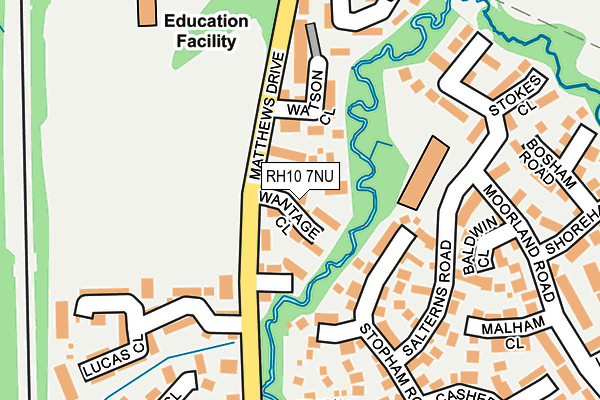 RH10 7NU map - OS OpenMap – Local (Ordnance Survey)