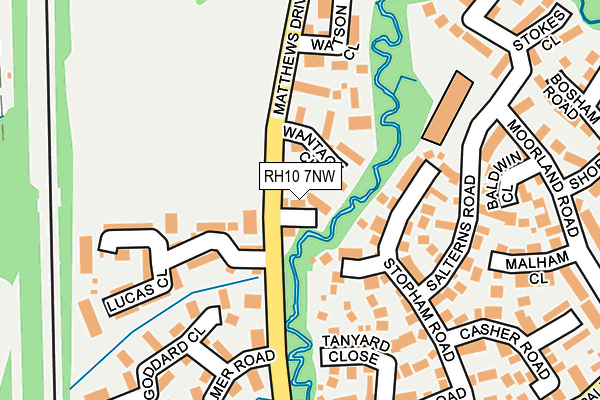 RH10 7NW map - OS OpenMap – Local (Ordnance Survey)
