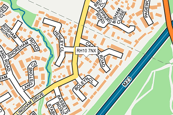 RH10 7NX map - OS OpenMap – Local (Ordnance Survey)