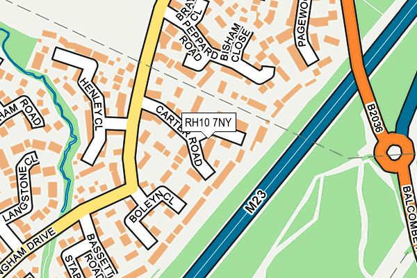 RH10 7NY map - OS OpenMap – Local (Ordnance Survey)