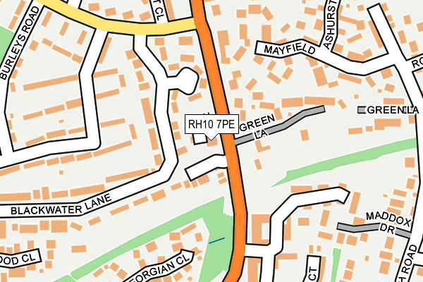 RH10 7PE map - OS OpenMap – Local (Ordnance Survey)