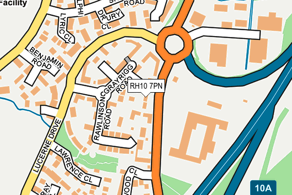 RH10 7PN map - OS OpenMap – Local (Ordnance Survey)