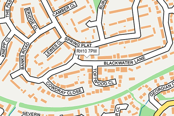 RH10 7PW map - OS OpenMap – Local (Ordnance Survey)