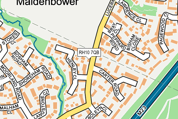 RH10 7QB map - OS OpenMap – Local (Ordnance Survey)