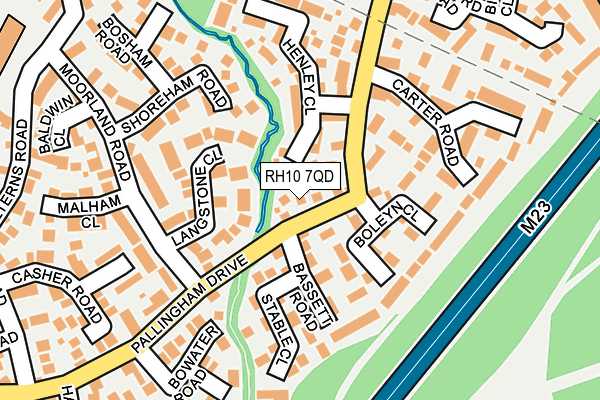 RH10 7QD map - OS OpenMap – Local (Ordnance Survey)